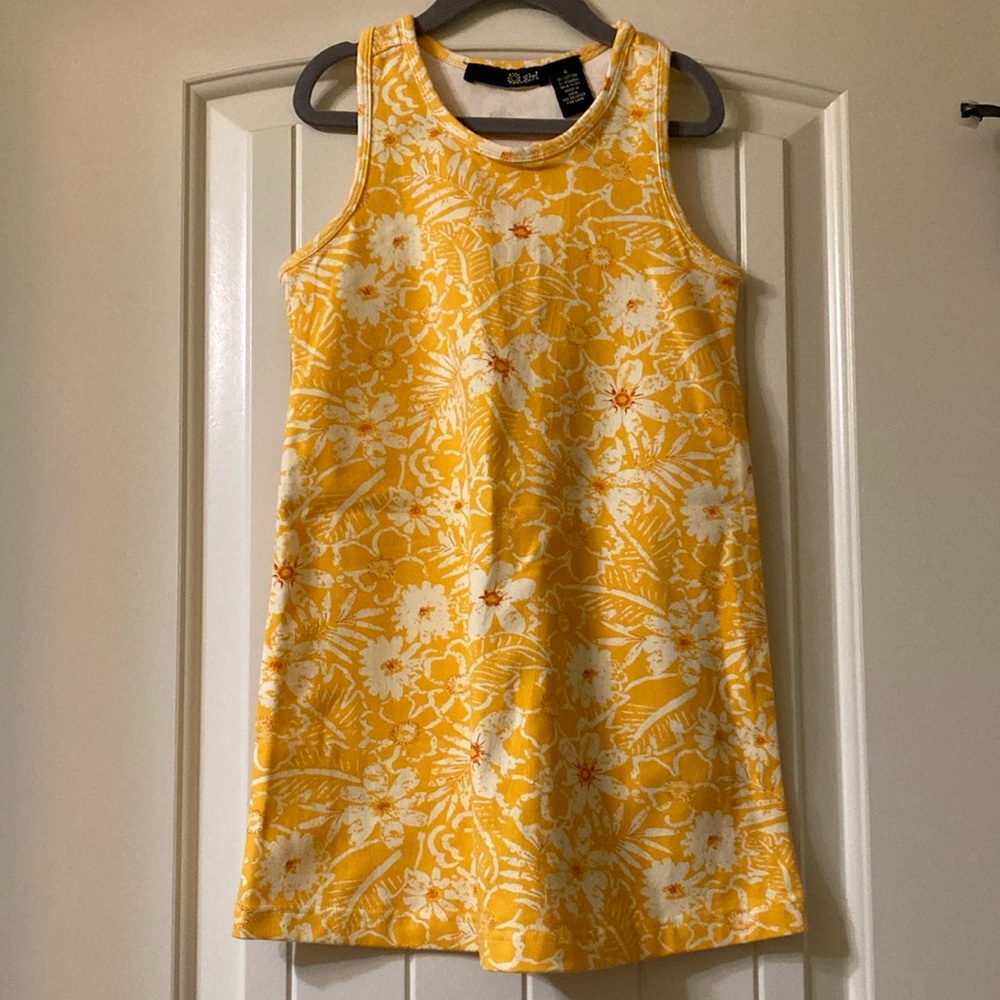 Orange Floral Sleeveless Top